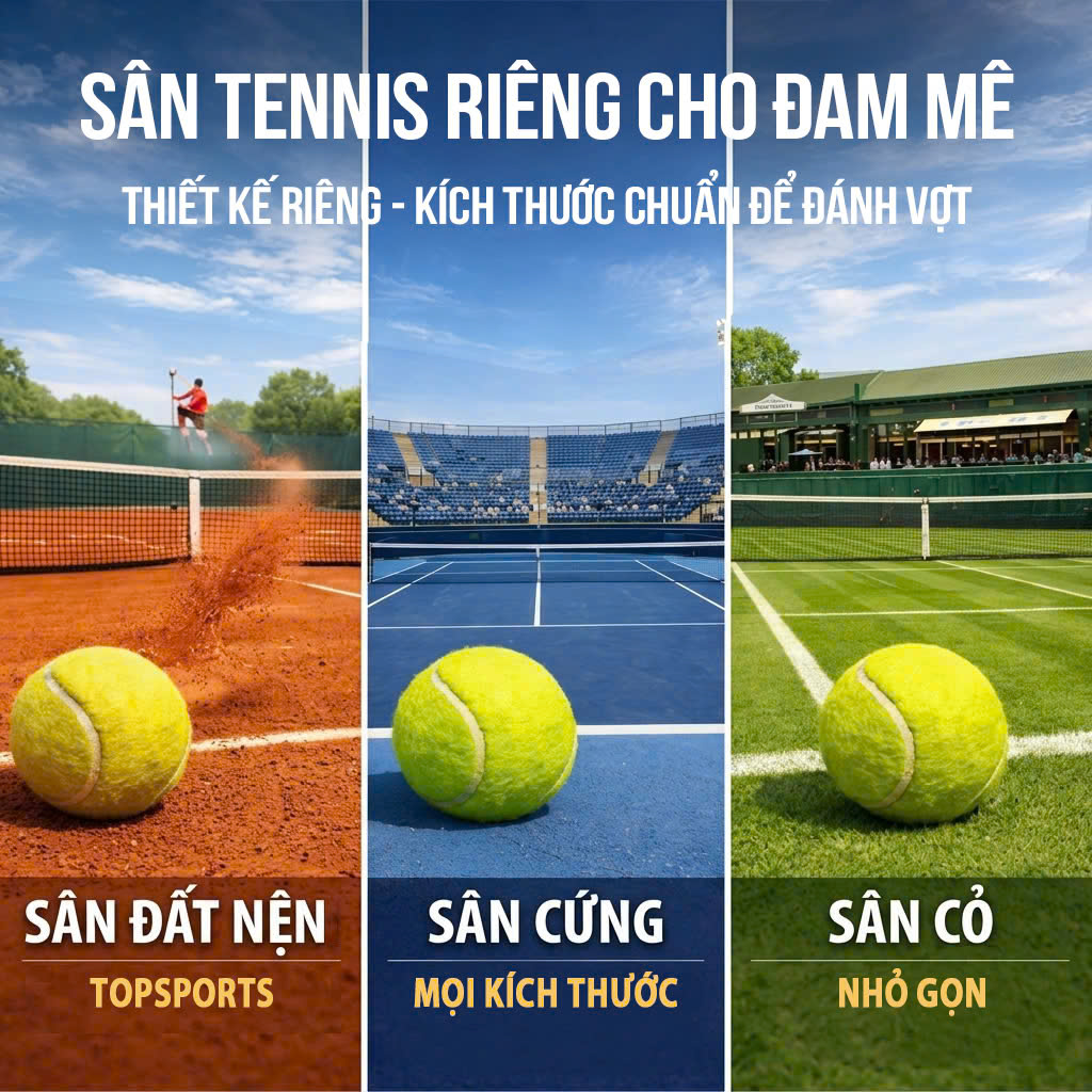 Thi công sân tennis diện tích tối ưu